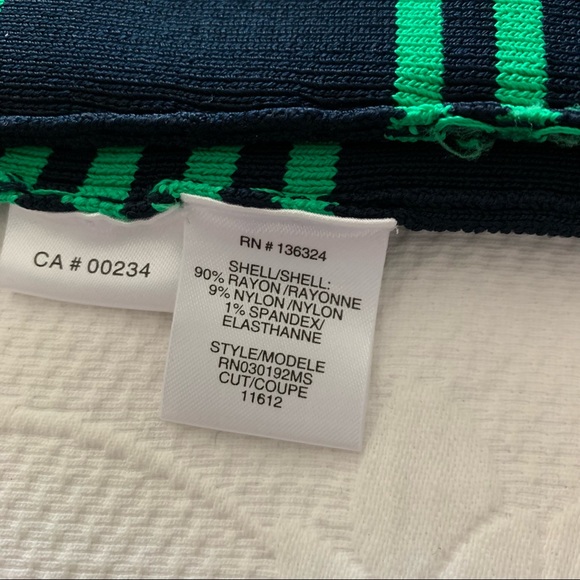 Halston Heritage Mix-Stripe skirt – blue and green - XS - Picture 6 of 8